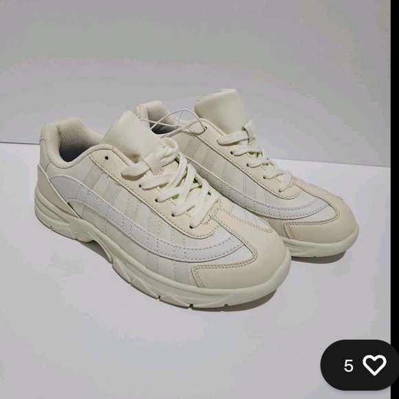 Women's Cream Sneakers - Picture 1 of 4